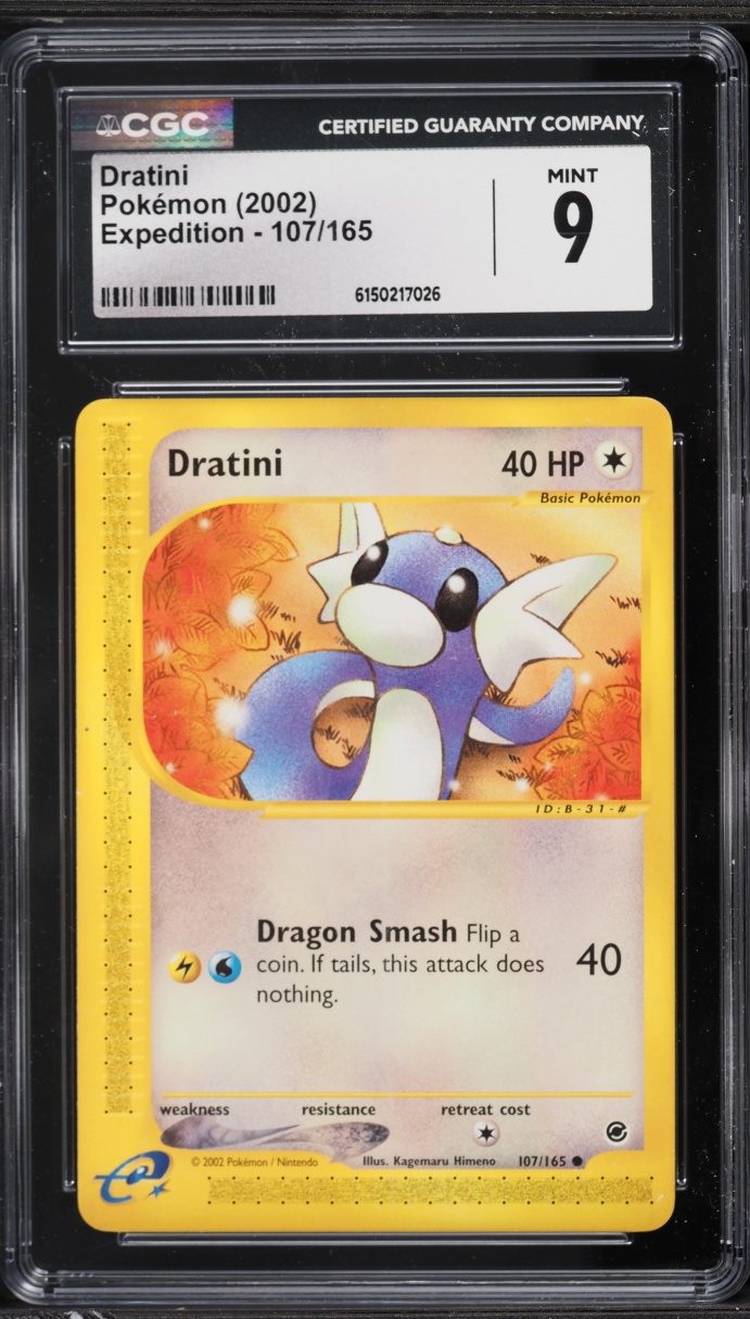 2002 Pokemon Expedition Dratini #107 CGC 9 MINT