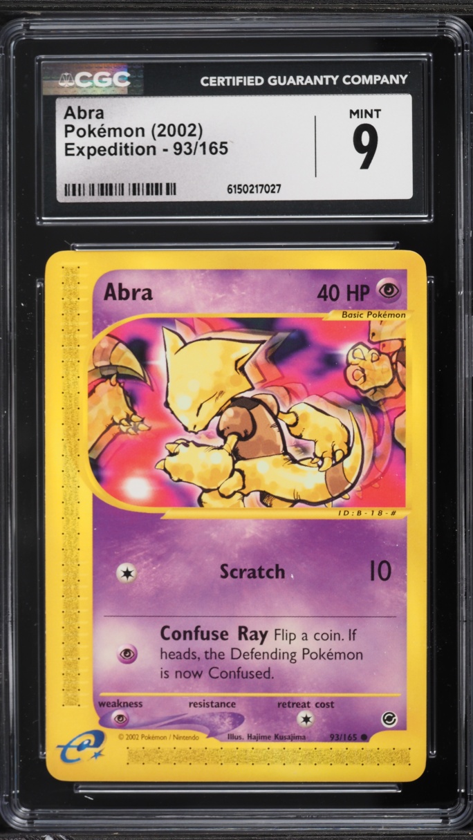 2002 Pokemon Expedition Abra #93 CGC 9 MINT