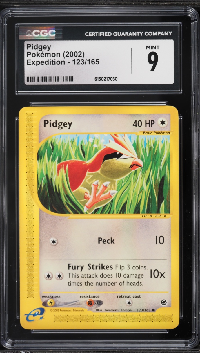 2002 Pokemon Expedition Pidgey #123 CGC 9 MINT