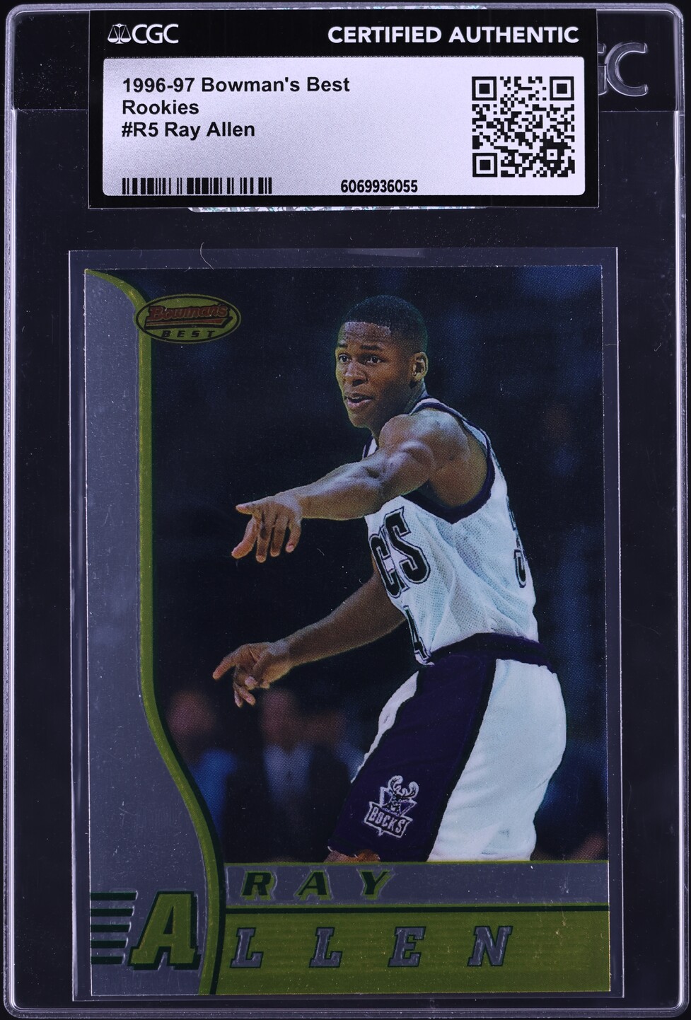 1996 Bowman's Best Ray Allen ROOKIE #R5 CGC AUTH