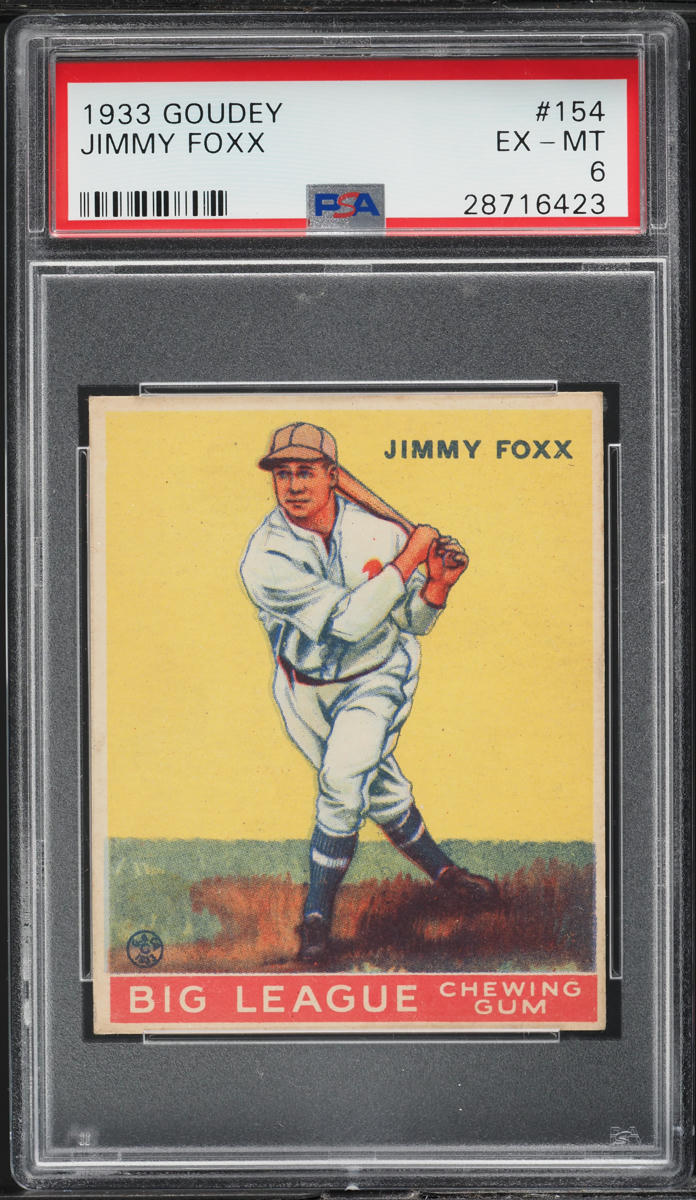1933 Goudey Jimmy Foxx #154 PSA 6 EXMT