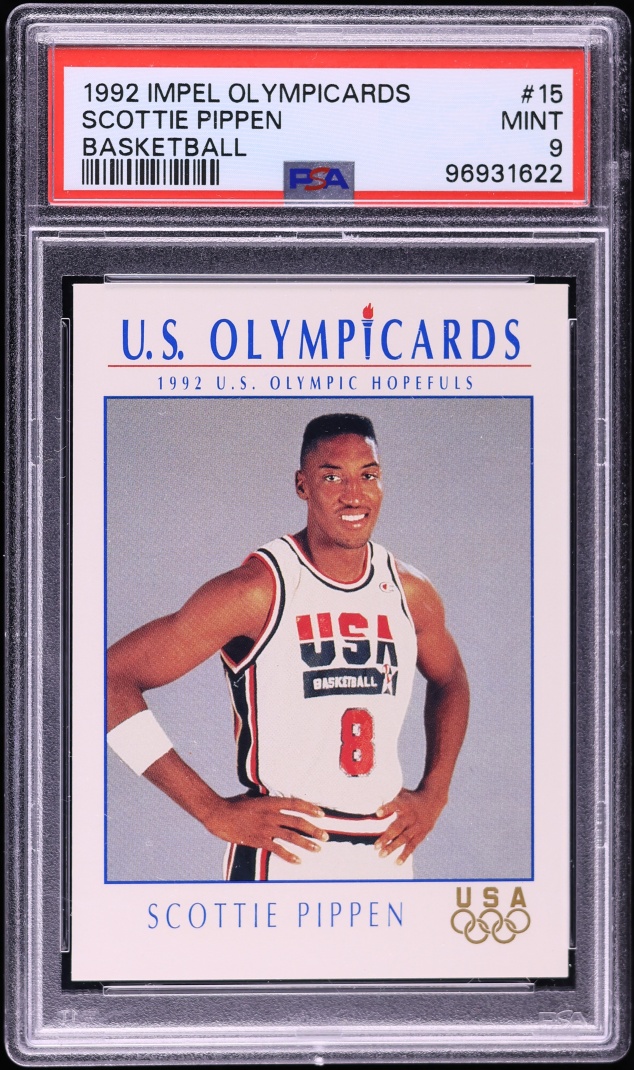 1992 Impel Olympicards Basketball Scottie Pippen #15 PSA 9 MINT