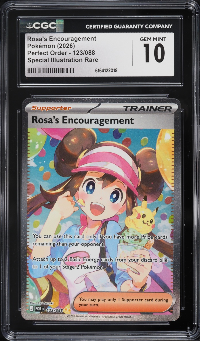 2026 Pokemon Mega Evolution Perfect Order SIR Rosa's Encouragement #123 CGC 10 GEM MINT