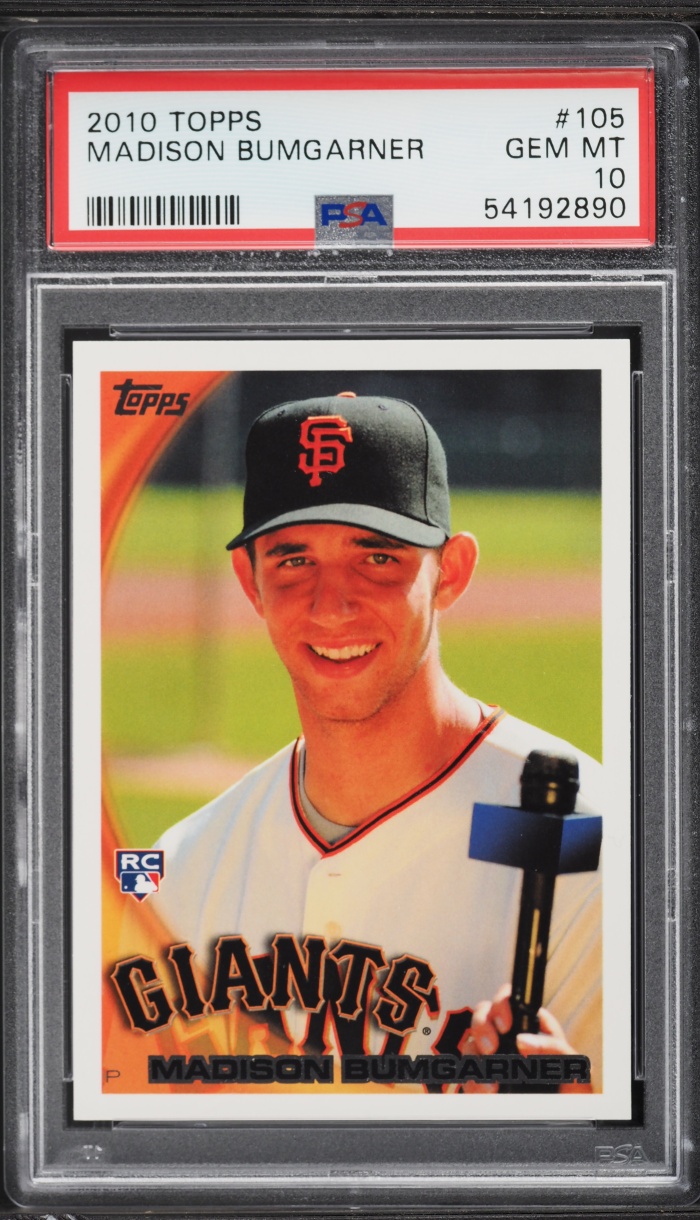 2010 Topps Madison Bumgarner ROOKIE #105 PSA 10 GEM MINT