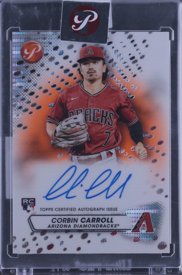 2023 Topps Pristine Orange Refractor Corbin Carroll RC AUTO /25 #PA-CC CGC AUTH