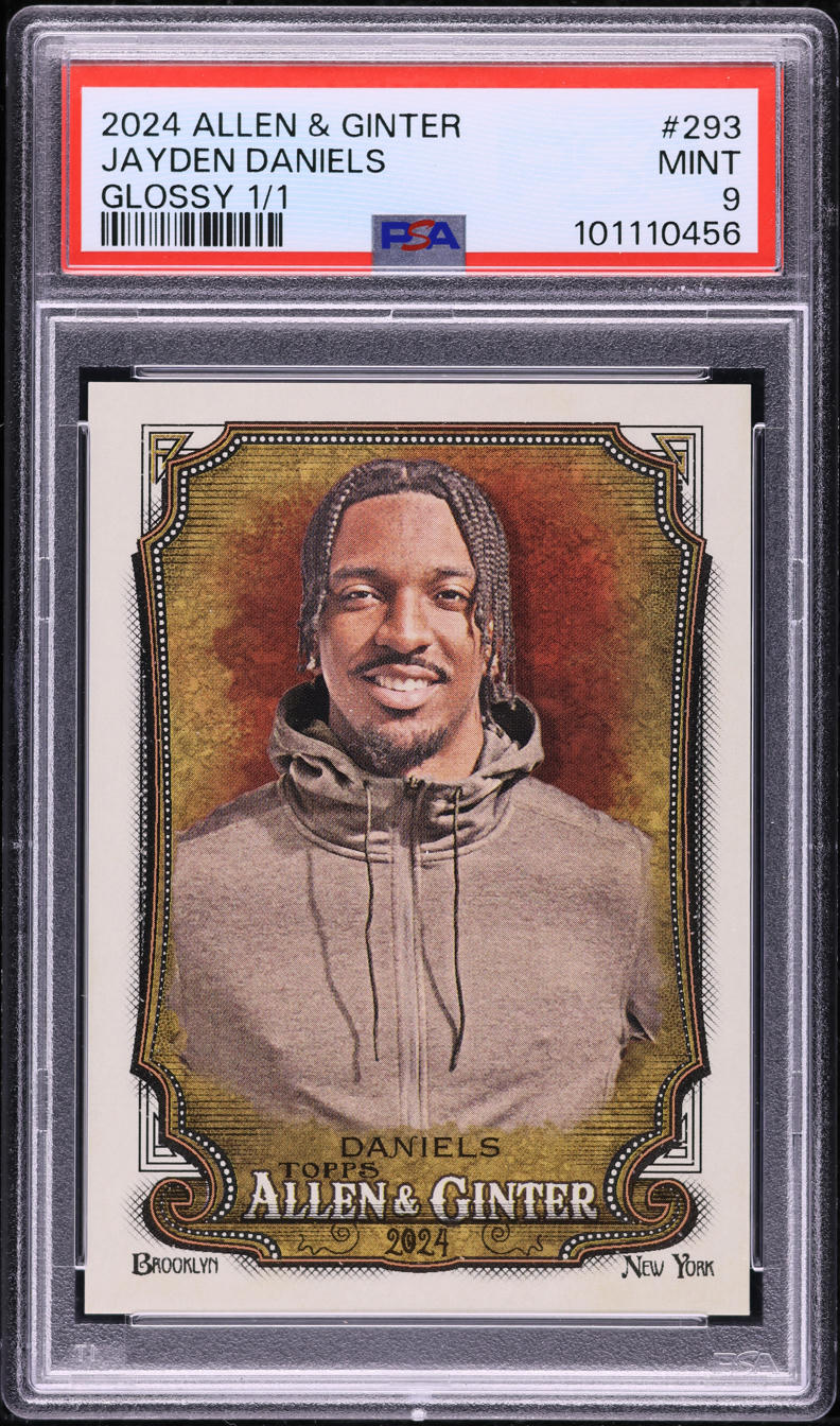 2024 Topps Allen & Ginter Glossy Jayden Daniels ROOKIE 1/1 #293 PSA 9 MINT