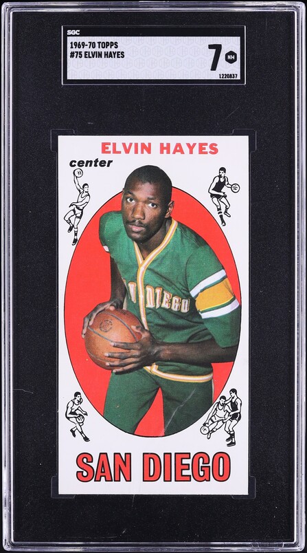 1969 Topps Basketball Elvin Hayes ROOKIE #75 SGC 7 NRMT