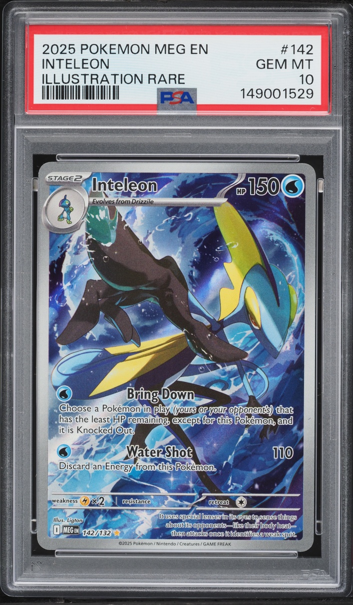2025 Pokemon Mega Evolution IR Inteleon #142 PSA 10 GEM MINT
