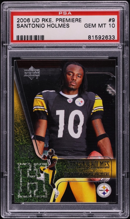 2006 Upper Deck Premiere Santonio Holmes ROOKIE #9 PSA 10 GEM MINT
