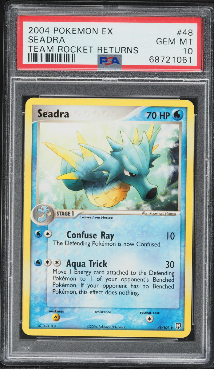2004 Pokemon EX Team Rocket Returns Seadra #48 PSA 10 GEM MINT
