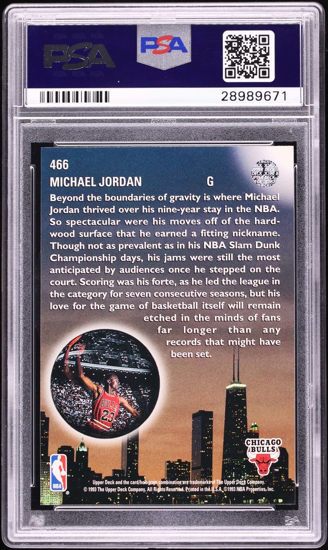 1993 Upper Deck Michael Jordan #466 PSA 10 GEM MINT