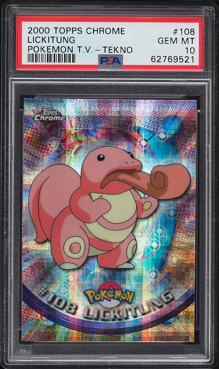 2000 Topps Chrome Pokemon Series 2 Tekno Lickitung #108 PSA 10 GEM MINT