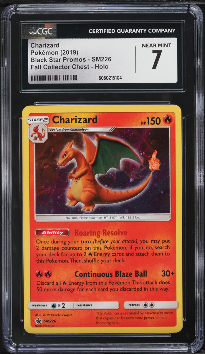2019 Pokemon SM Black Star Promo Fall '19 Holo Charizard #SM226 CGC 7 NRMT