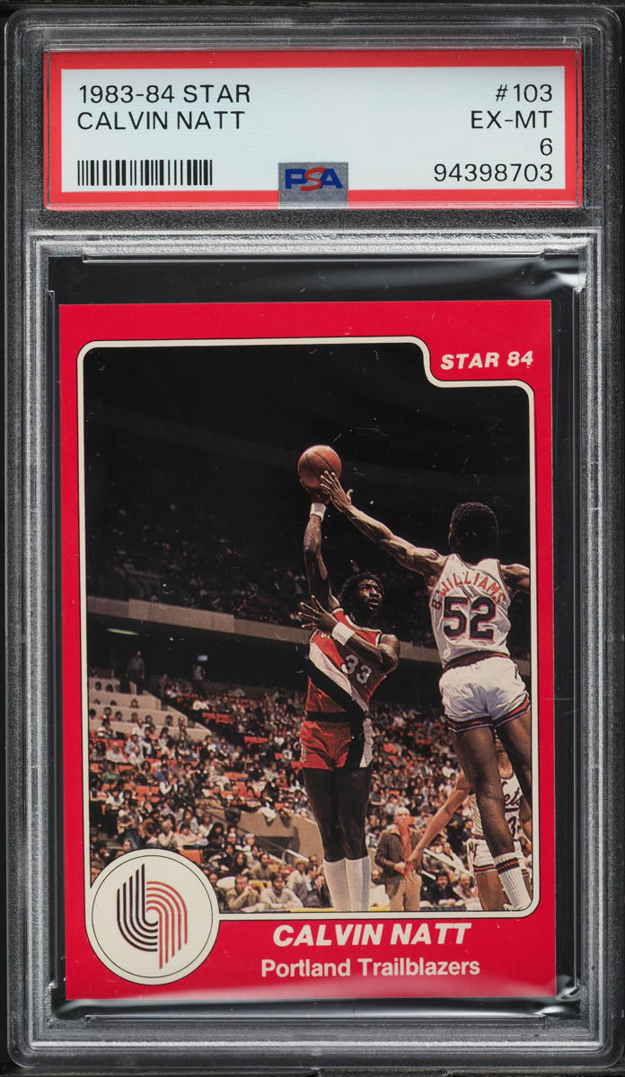 1983-84 Star Basketball Calvin Natt #103 PSA 6 EXMT
