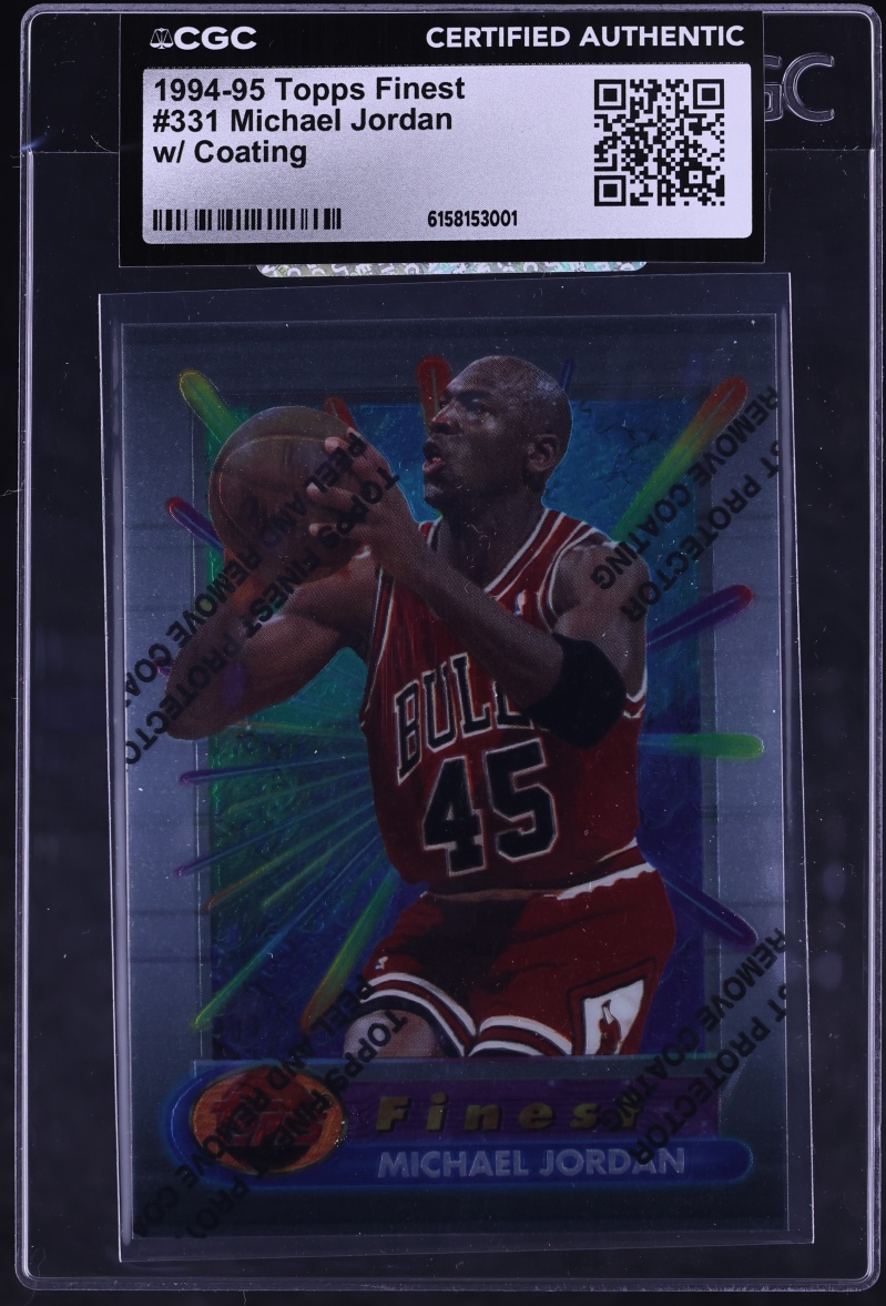 1994 Finest Basketball w/ Coating Michael Jordan #331 CGC AUTH
