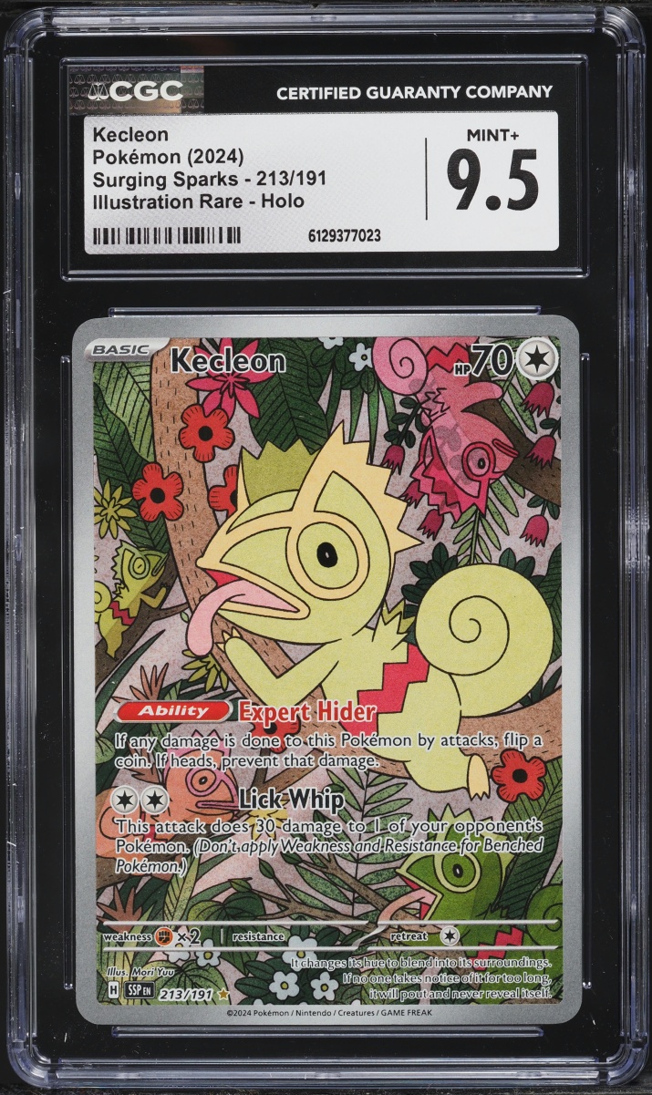 2024 Pokemon Scarlet & Violet Surging Sparks IR Kecleon #213 CGC 9.5 MINT+