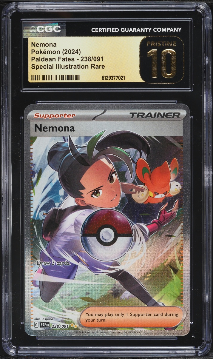 2024 Pokemon Scarlet & Violet Paldean Fates SIR Nemona #238 CGC 10 PRISTINE