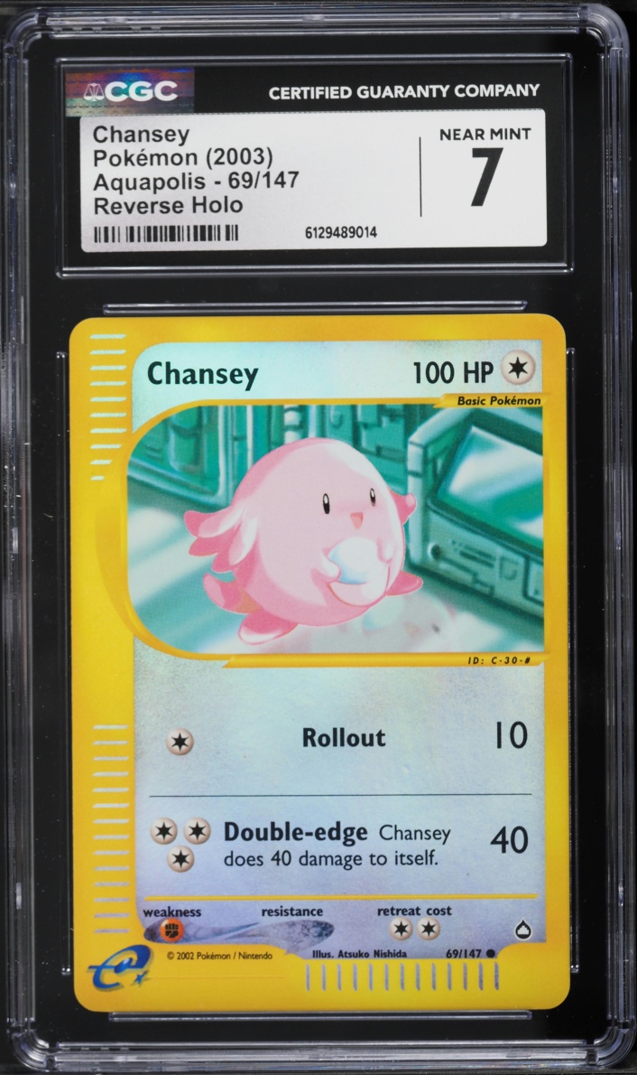 2003 Pokemon Aquapolis Reverse Holo Chansey #69 CGC 7 NRMT