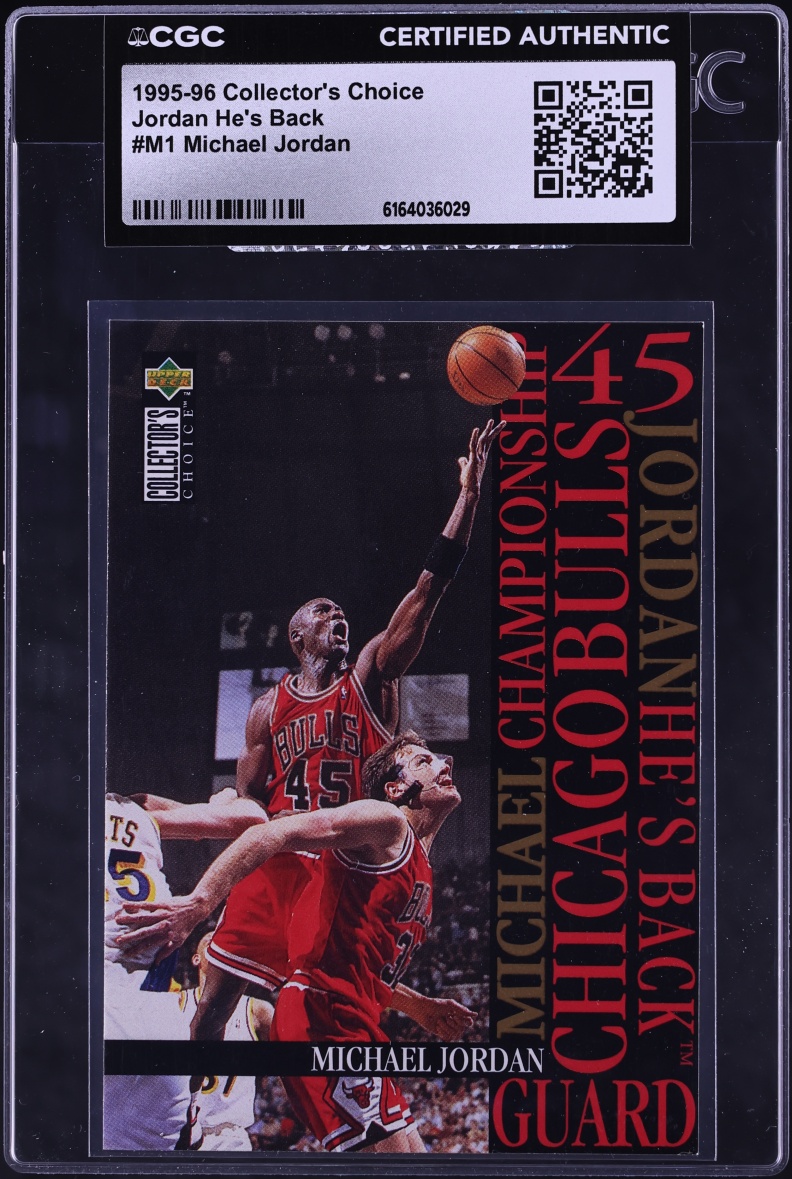 1995 Collector's Choice Jordan He's Back Michael Jordan #M1 CGC AUTH
