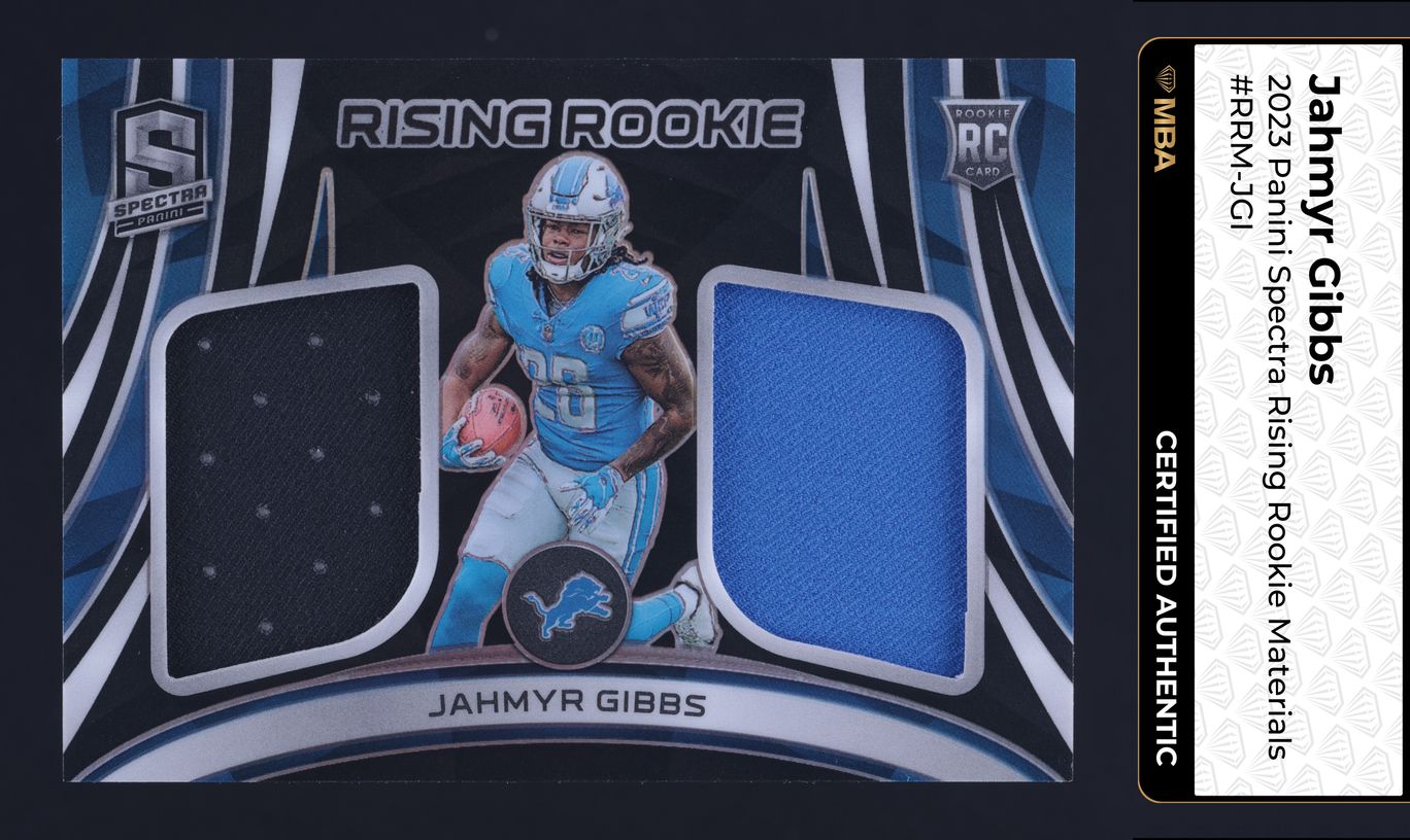 2023 Panini Spectra Rising Jahmyr Gibbs ROOKIE PATCH /99 #RRM-JGI MBA ...