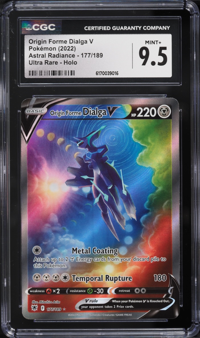 2022 Pokemon Sword & Shield Astral Radiance Alt Art Origin Forme Dialga V #177 CGC 9.5 MINT+