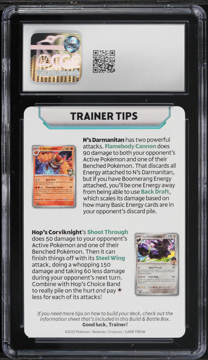 2025 Pokemon SV Insert Card Journey Together Trainer Tips Zoroark CGC 9 ...