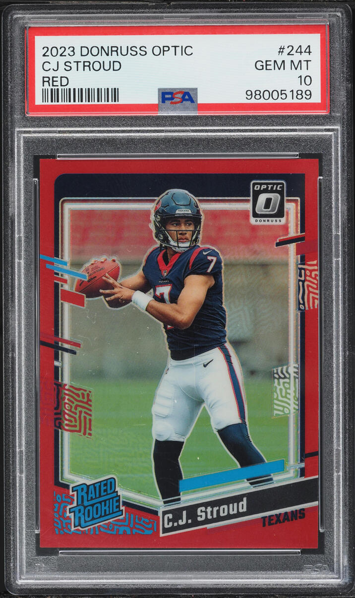 2023 Donruss Optic Red C.J. Stroud ROOKIE /99 #244 PSA 10 GEM MINT