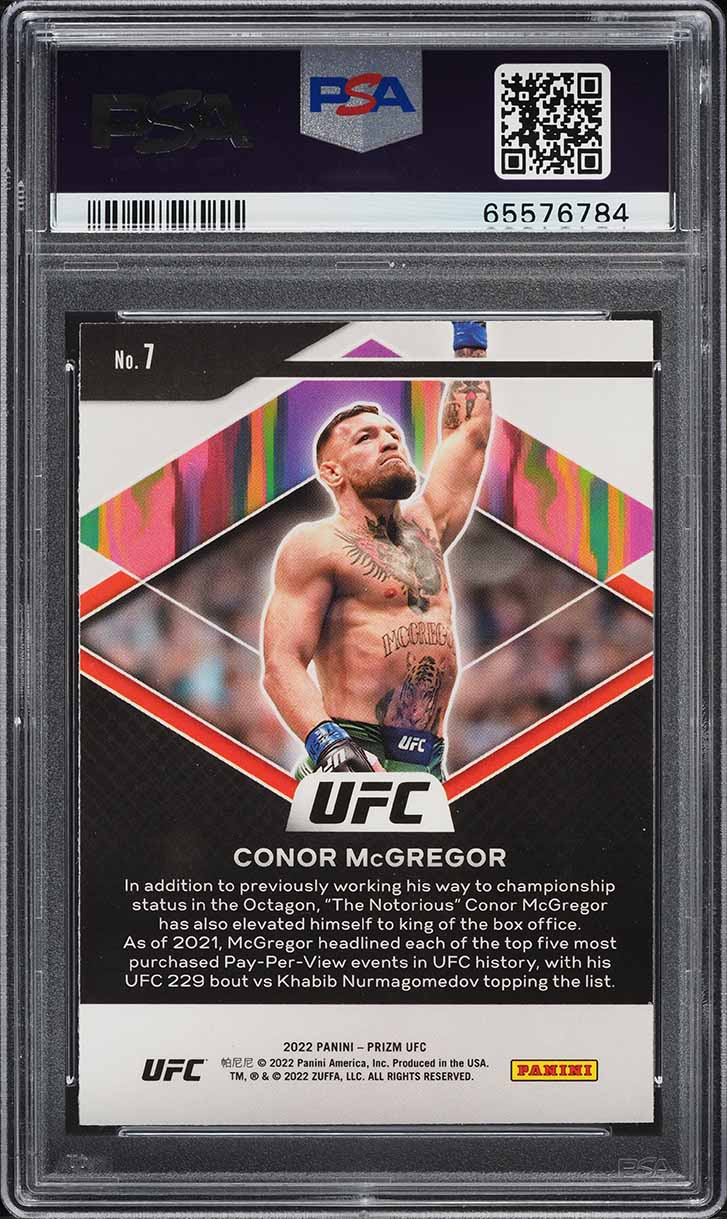 2022 Panini Prizm UFC Fearless Conor McGregor #7 PSA 10 GEM MINT