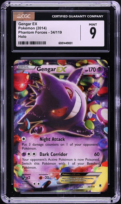 2014 Pokemon XY Phantom Forces Holo M Gengar EX #35 BGS 8.5 NM-MT+