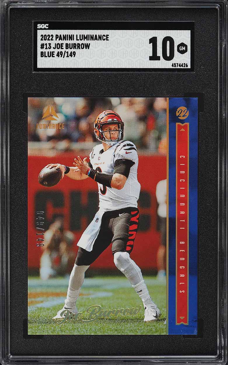 2022 Panini Luminance Blue Joe Burrow /149 #13 SGC 10 GEM MINT