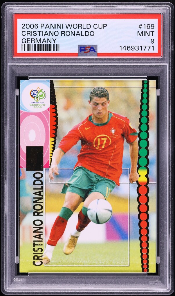 2006 Panini World Cup Germany Cristiano Ronaldo #169 PSA 9 MINT