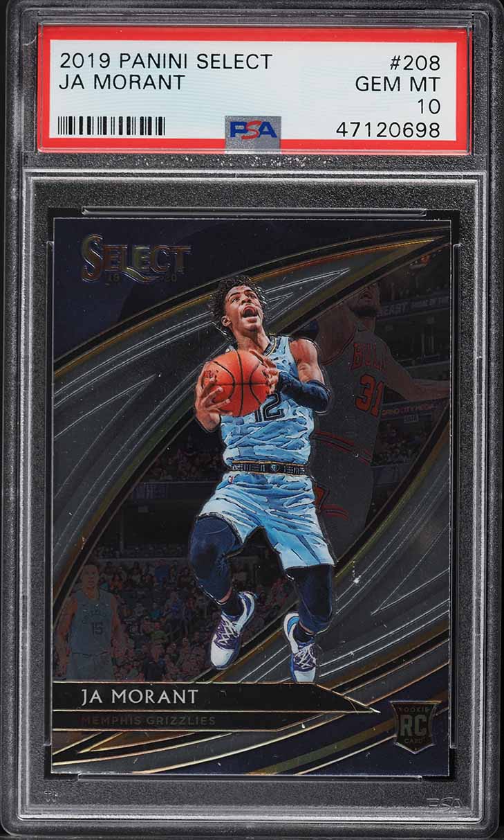 2019 Panini Prizm Blue Ice Ja Morant ROOKIE /99 #249 PSA 10 GEM