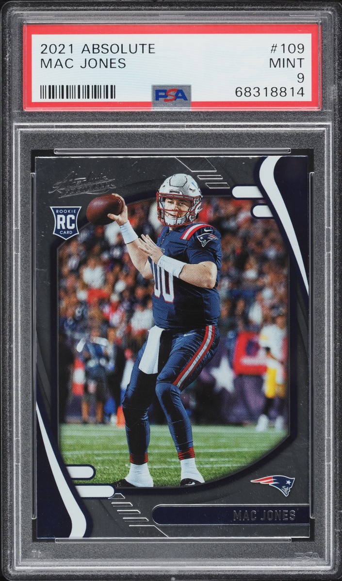 2021 Absolute Football Mac Jones ROOKIE #109 PSA 9 MINT