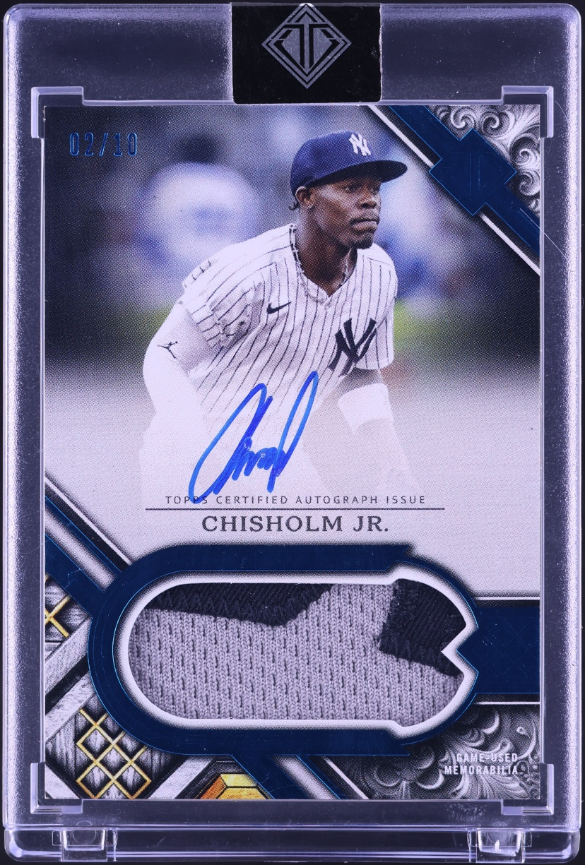 2025 Topps Transcendent Collection Blue Jazz Chisholm Jr. PATCH AUTO /10 #PCA-JCJ