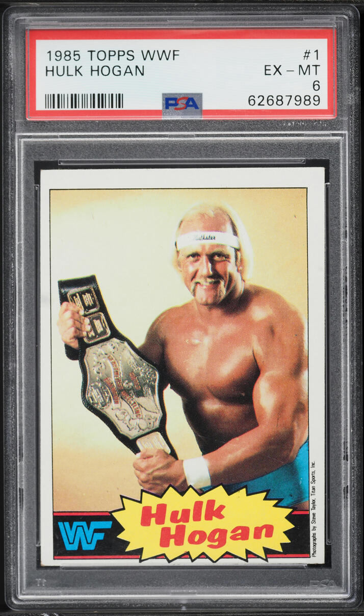1985 Topps WWF Hulk Hogan #1 PSA 6 EXMT