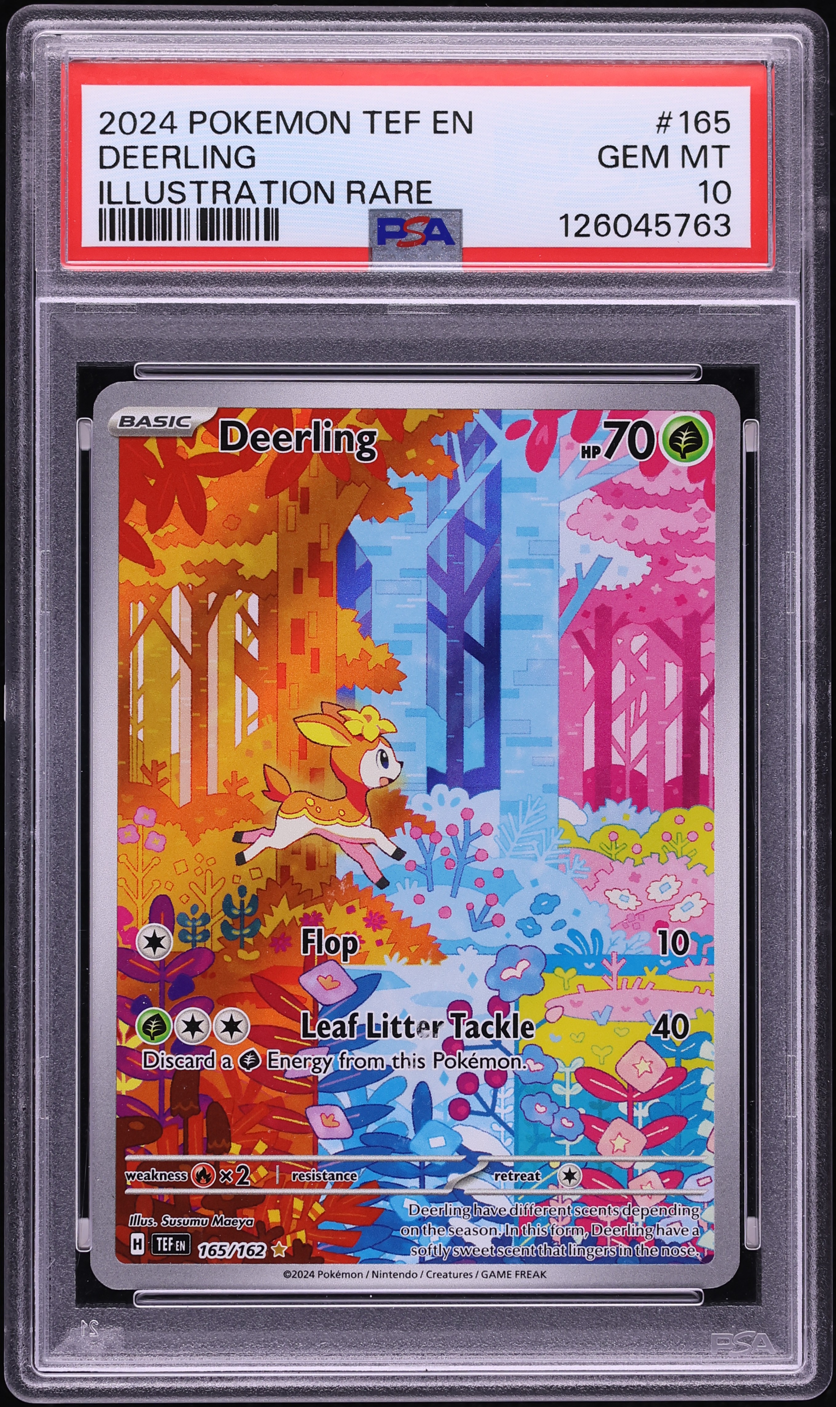 2024 Pokemon Scarlet & Violet Temporal Forces IR Deerling #165 PSA 10 GEM MINT