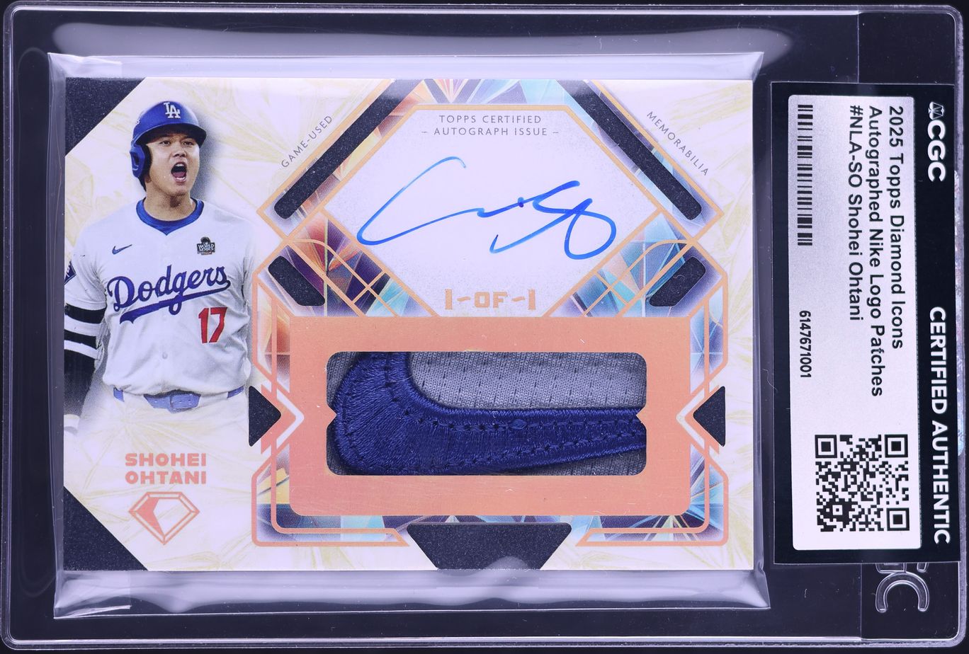 2025 Topps Diamond Icons Shohei Ohtani NIKE PATCH AUTO 1/1 #NLA-SO CGC AUTH