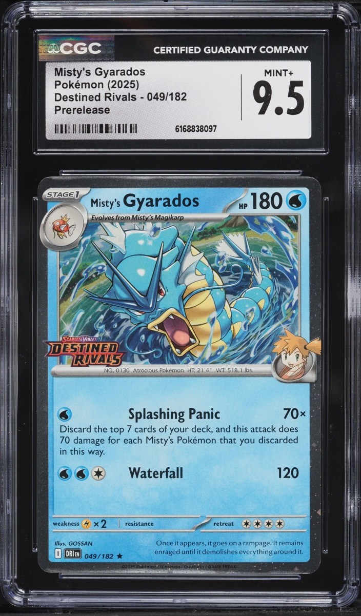 2025 Pokemon Scarlet & Violet Destined Rivals Holo Misty's Gyarados #49 CGC 9.5 MINT+