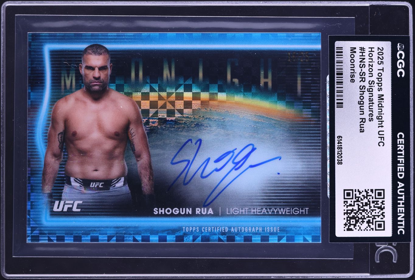 2025 Topps Midnight UFC Horizon Moonrise Shogun Rua AUTO /25 #HNS-SR CGC AUTH