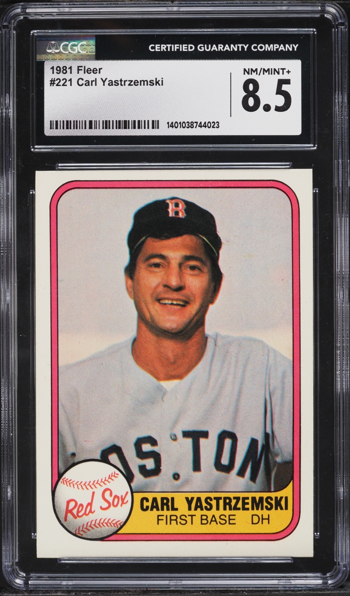 1981 Fleer Carl Yastrzemski #221 CGC 8.5 NM-MT+
