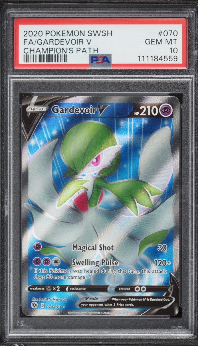 2020 Pokemon Sword & Shield Champion's Path Full Art Gardevoir V #70 PSA 10 GEM MINT