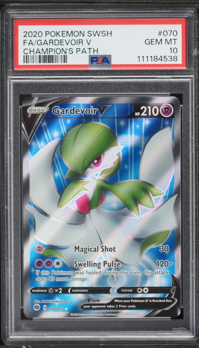 2020 Pokemon Sword & Shield Champion's Path Full Art Gardevoir V #70 PSA 10 GEM MINT