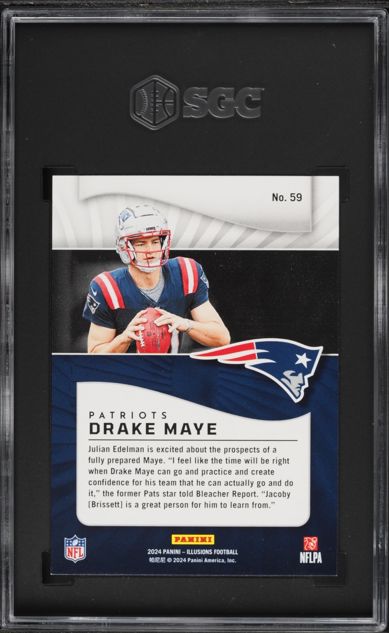 2024 Panini Illusions Retail Drake Maye ROOKIE #59 SGC 9 MINT