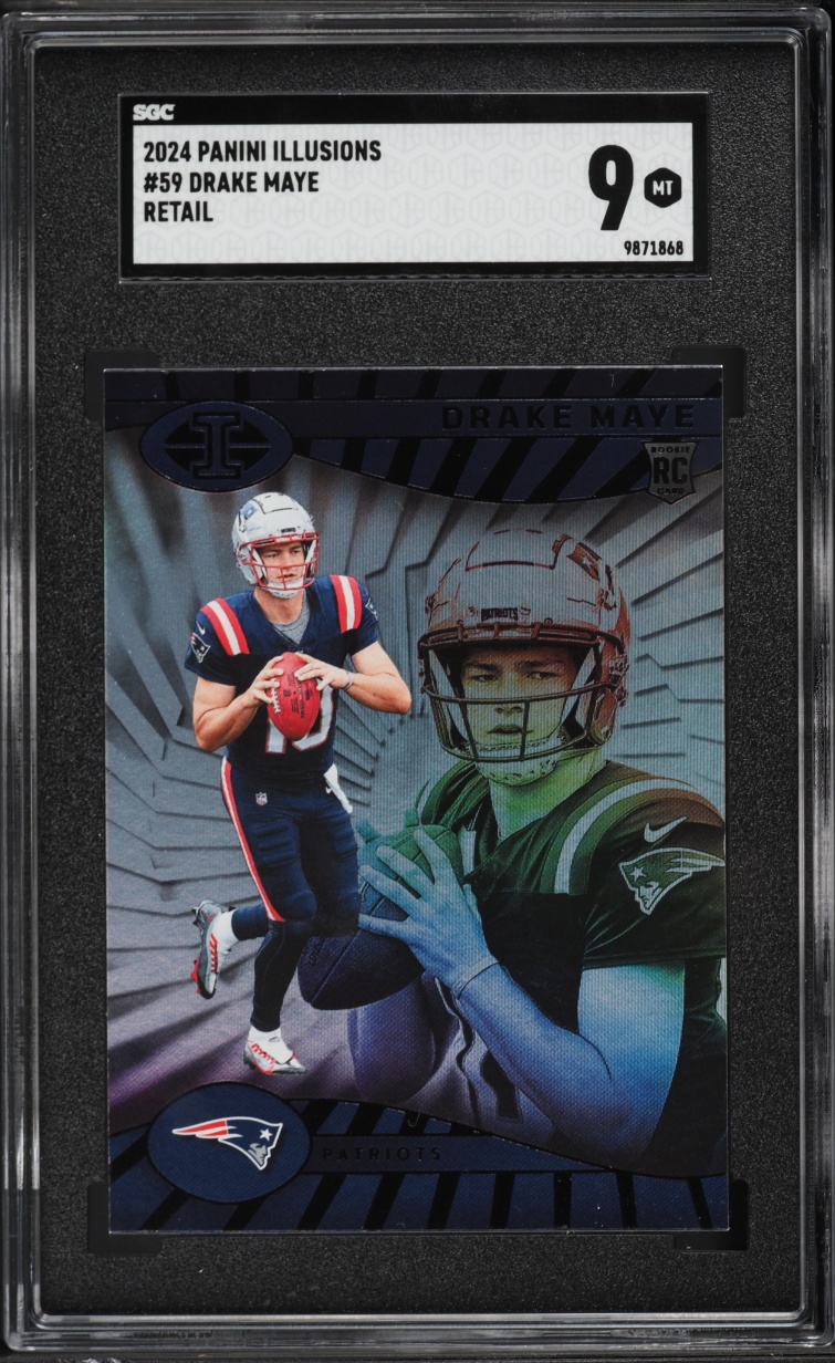 2024 Panini Illusions Retail Drake Maye ROOKIE #59 SGC 9 MINT