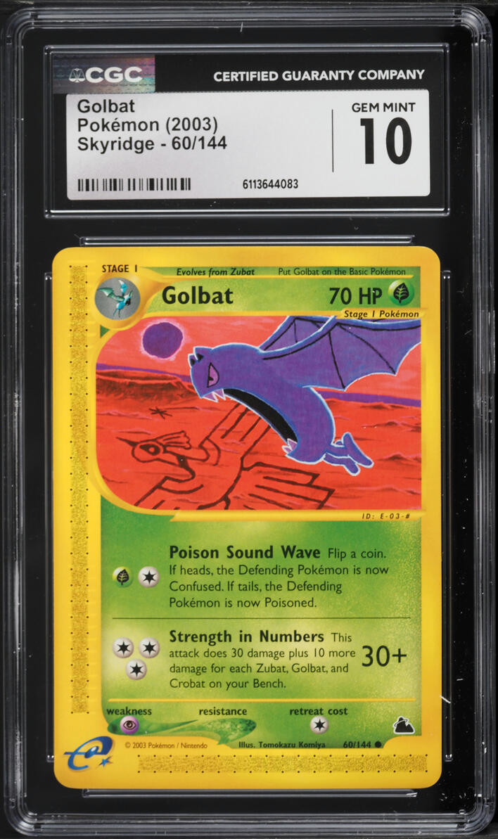 2003 Pokemon Skyridge Golbat #60 CGC 10 GEM MINT