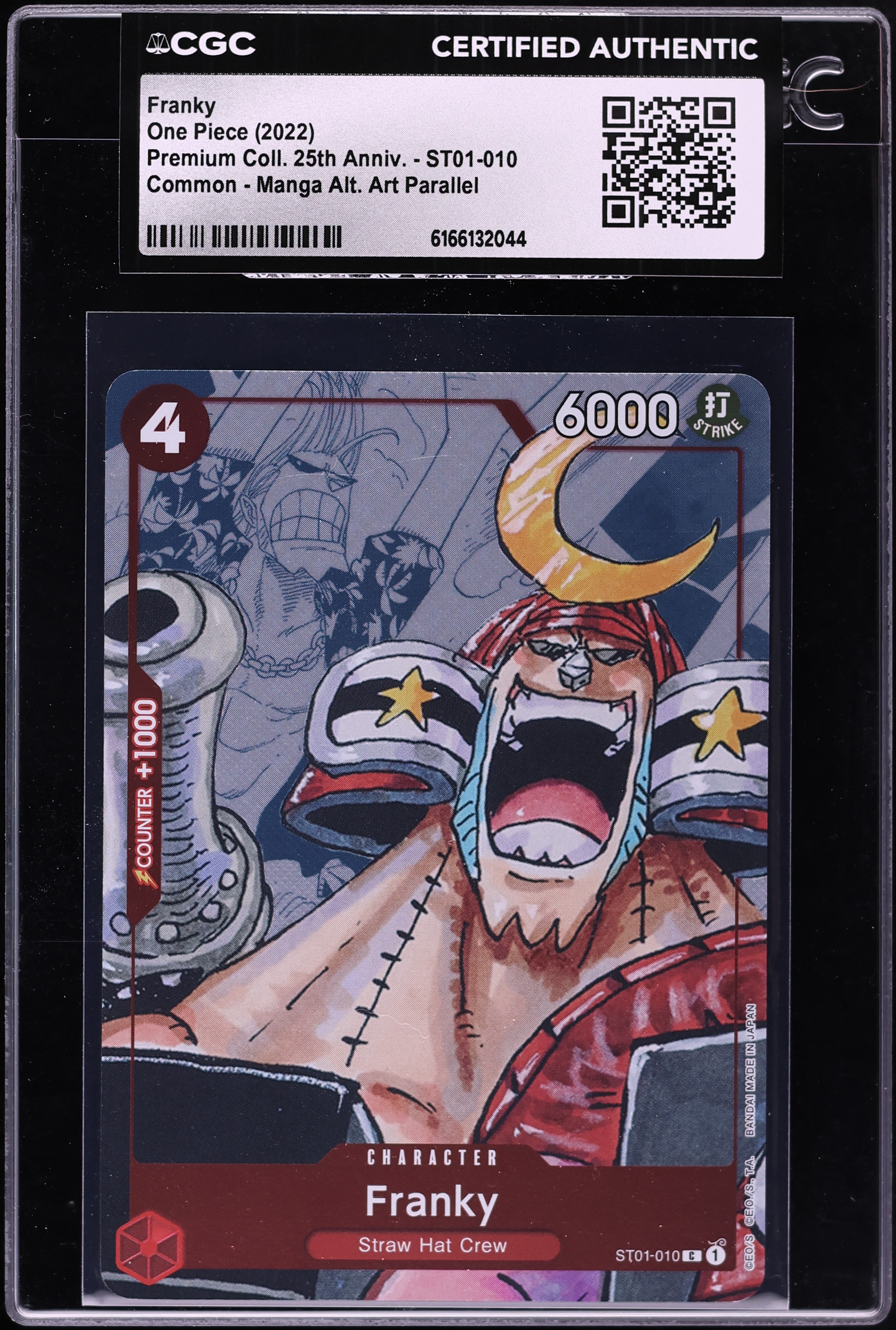 2022 One Piece Premium Collection 25th Anniversary Manga Art Franky #ST01-010 CGC AUTH