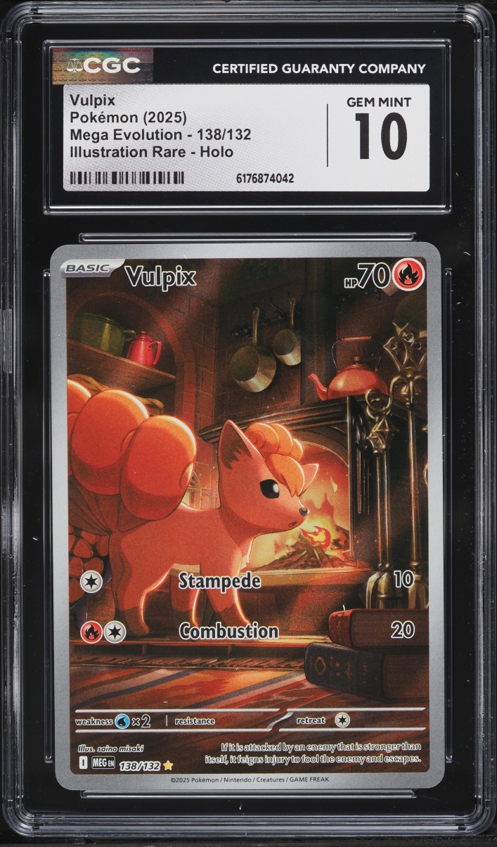 2025 Pokemon Mega Evolution IR Vulpix #138 CGC 10 GEM MINT