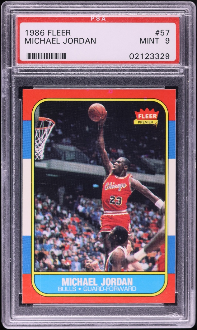 1986 Fleer Basketball Michael Jordan ROOKIE #57 PSA 9 MINT