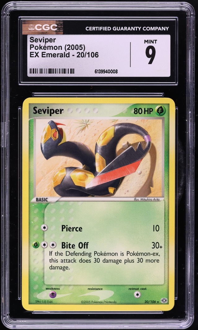 2005 Pokemon EX Emerald Seviper #20 CGC 9 MINT