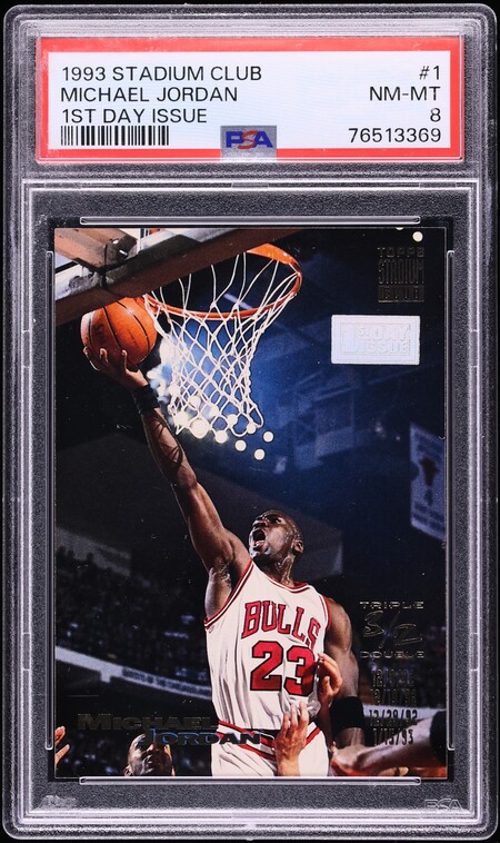 1993 Stadium Club 1st Day Issue Michael Jordan #1 PSA 8 NM-MT